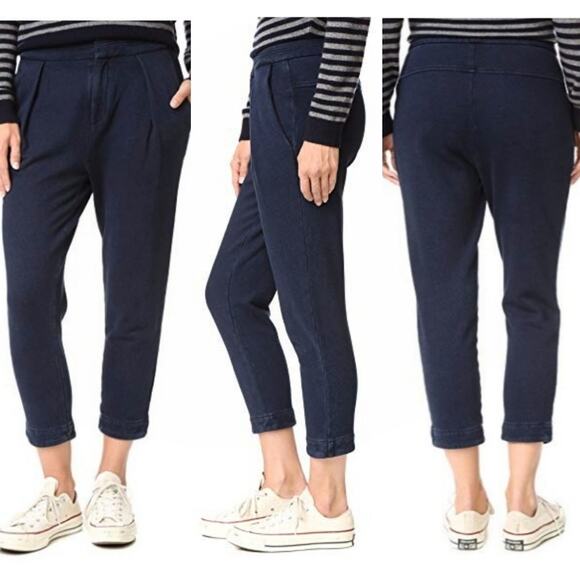 AG ADRIANO GOLDSCHMIED Rhom pleated comfy cropped pants in indigo Size 28 NEW - Picture 8 of 8